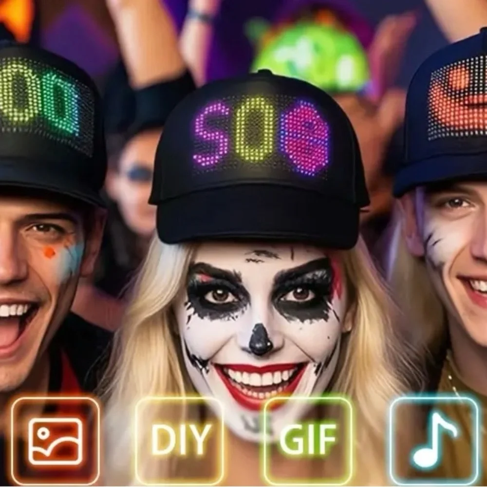 NWT LED Programmable Display Hat